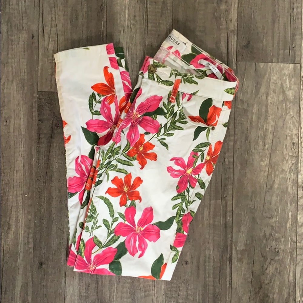 Guess sexy curve floral printed denim